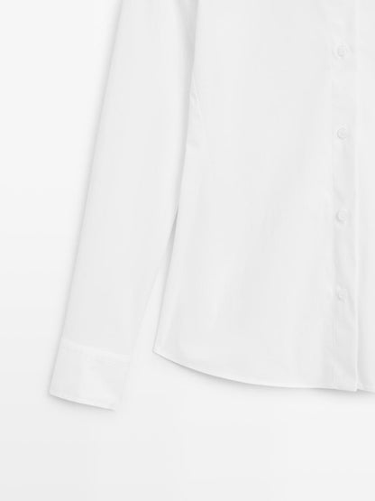 Cotton blend stretch shirt