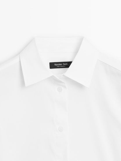 Cotton blend stretch shirt