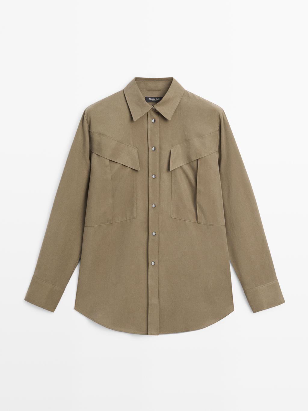 Long shirt with pocket details