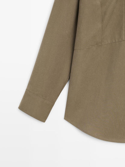 Long shirt with pocket details