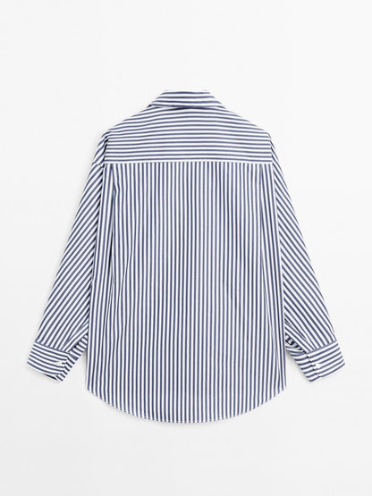 Striped oversize shirt