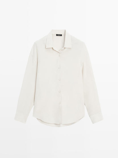 Flowing technical fabric shirt