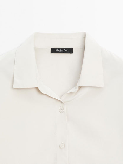 Flowing technical fabric shirt