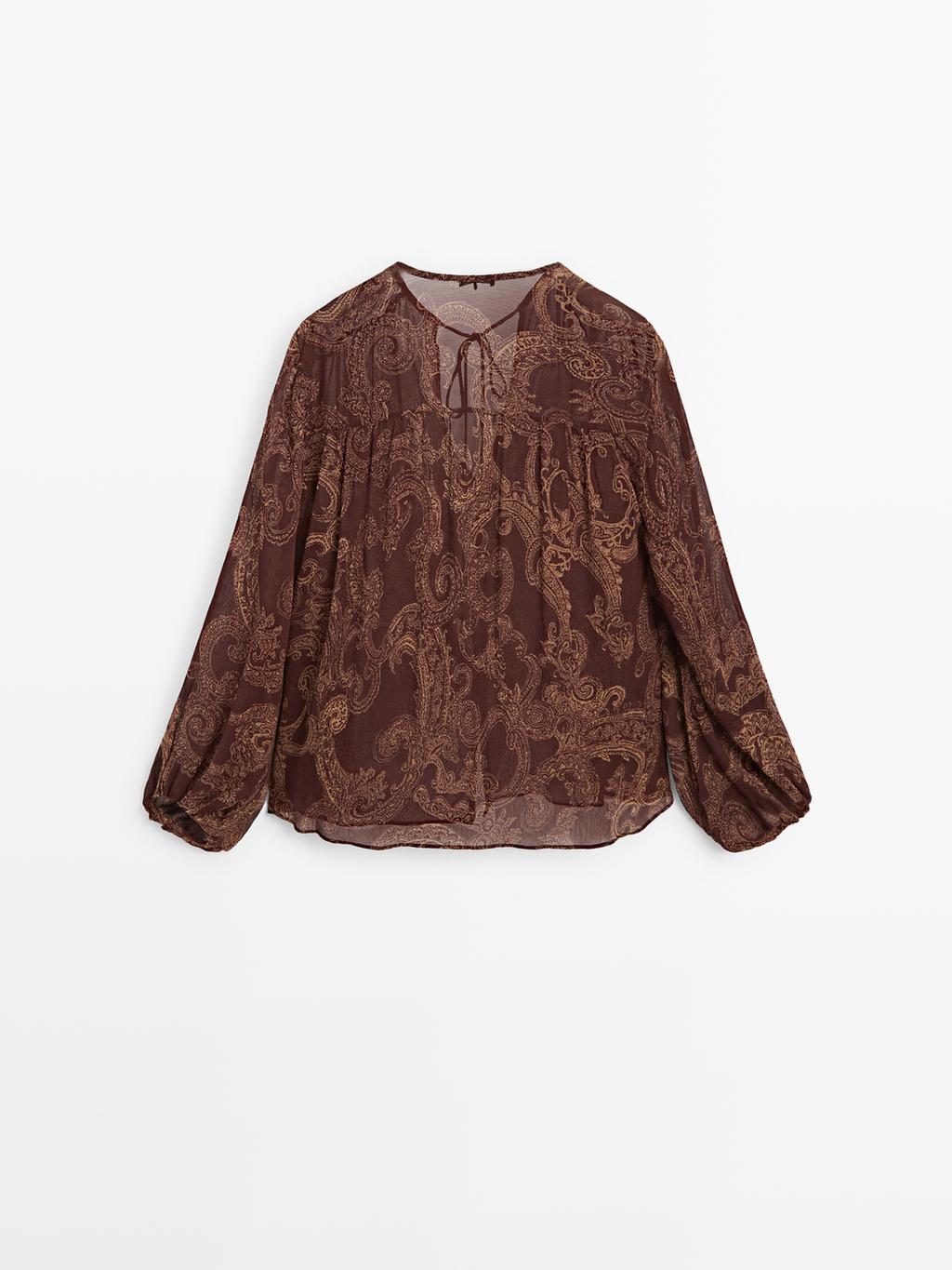 Flowing paisley print blouse