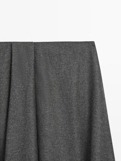 Flared wool blend midi skirt with pleat