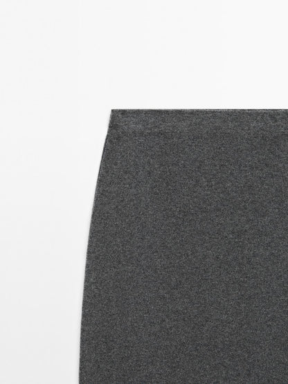 Wool blend mini skirt