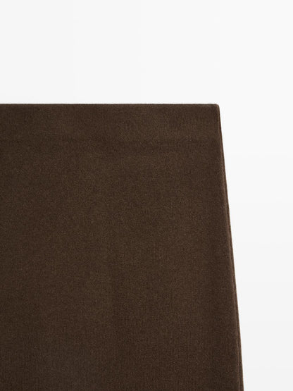 Double-faced midi skirt