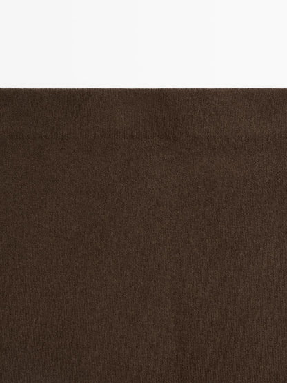 Double-faced midi skirt