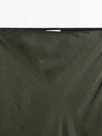 Long satin skirt