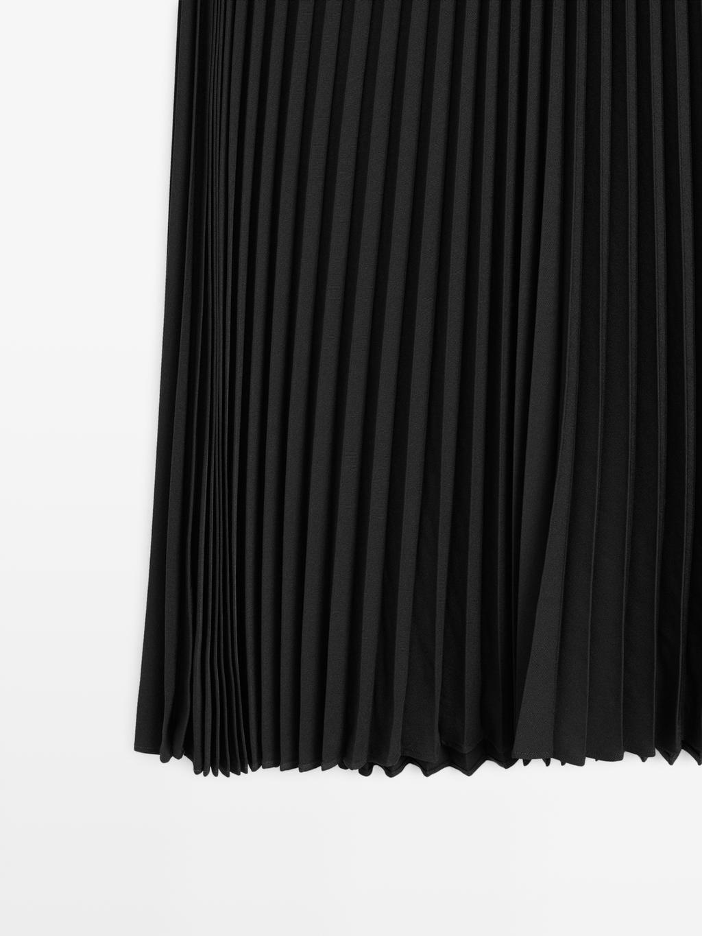 Long pleated skirt