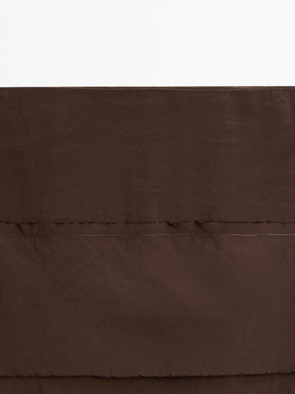 Midi skirt with ruffle detail