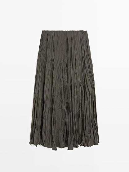 Long flowing pleated skirt