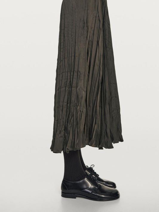 Long flowing pleated skirt