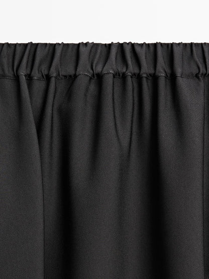 Flared midi skirt with elasticated waistband