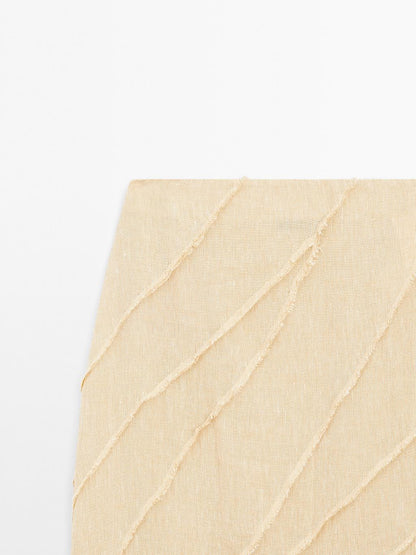 Midi skirt with patchwork detail