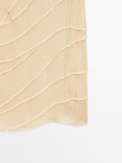 Midi skirt with patchwork detail