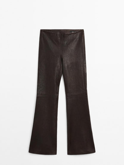 Nappa leather leggings