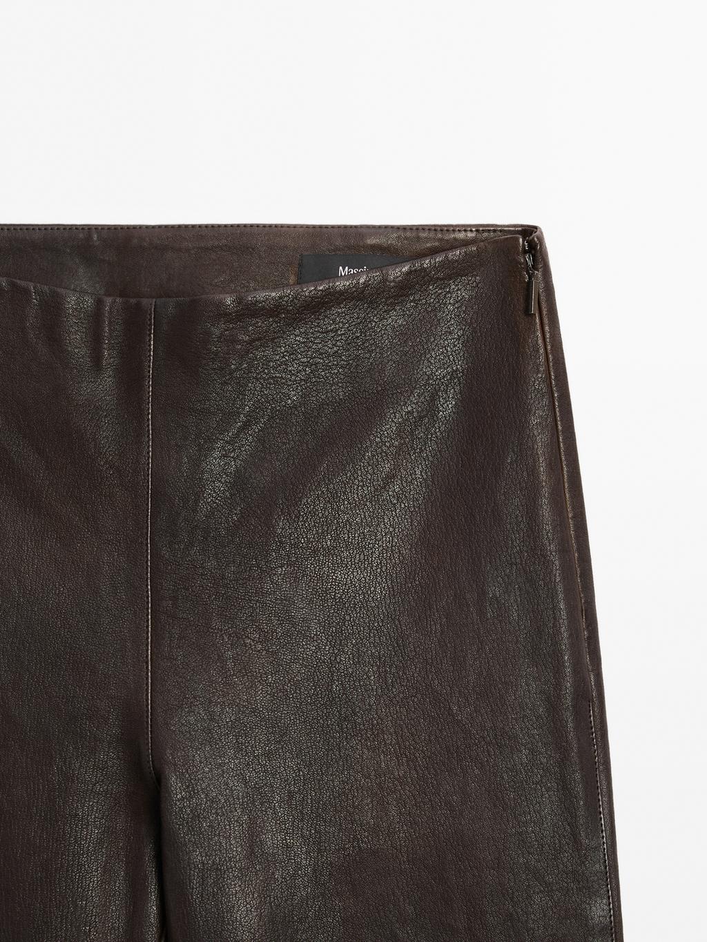 Nappa leather leggings