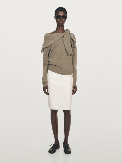 Knit 100% cashmere V-neck sweater