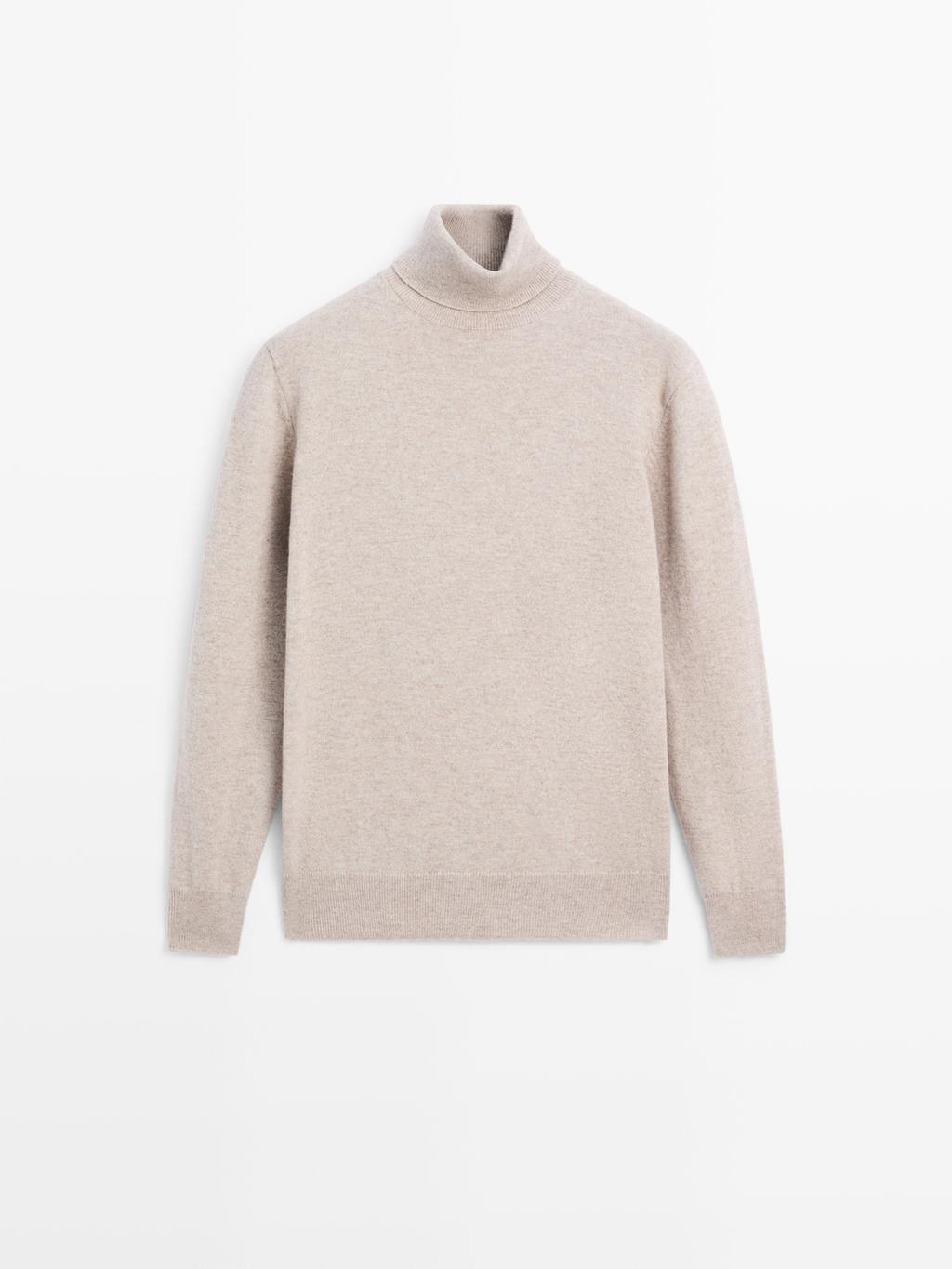 Knit 100% cashmere turtleneck sweater