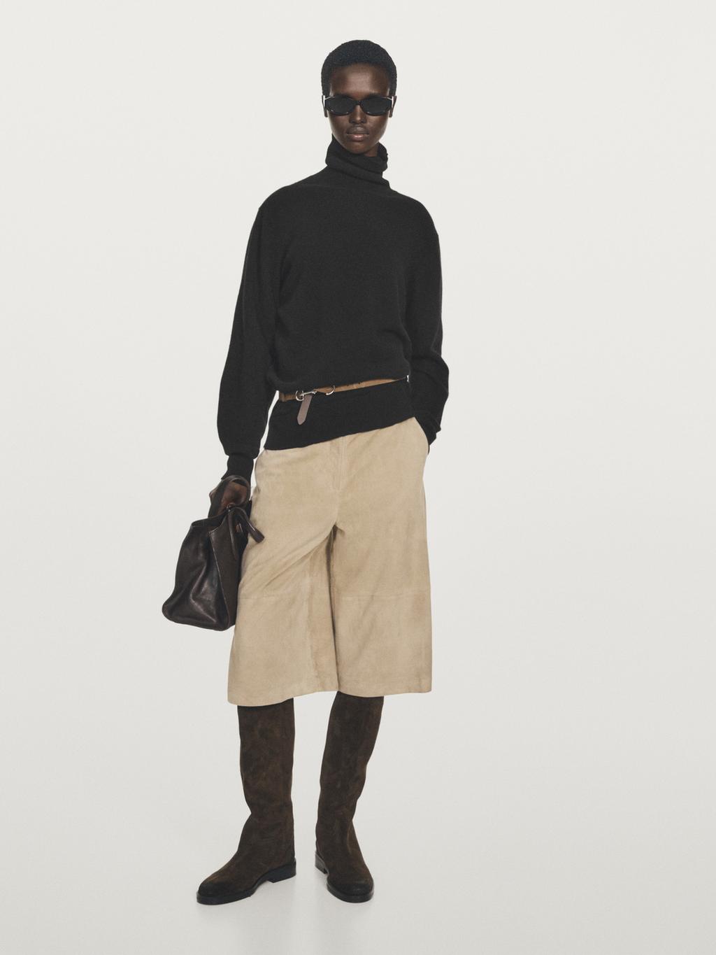 Knit 100% cashmere turtleneck sweater