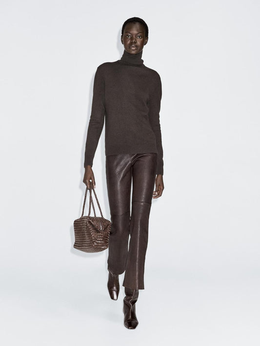 Wool blend high neck sweater