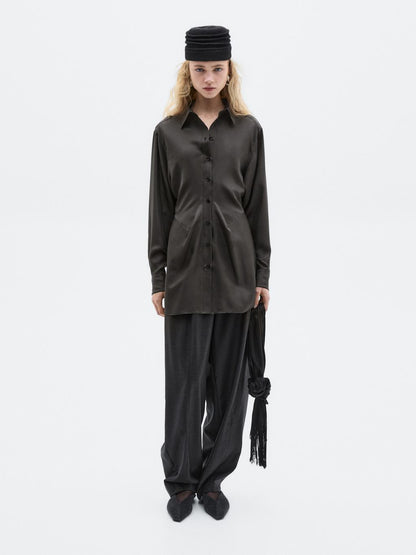 100% silk fitted flowing shirt - LIMITED