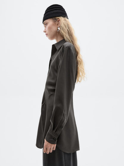 100% silk fitted flowing shirt - LIMITED