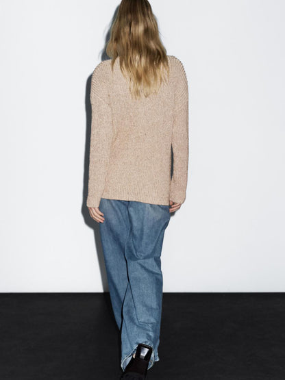 Flecked knit cardigan