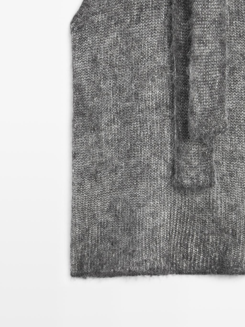 Alpaca and wool knit halterneck top