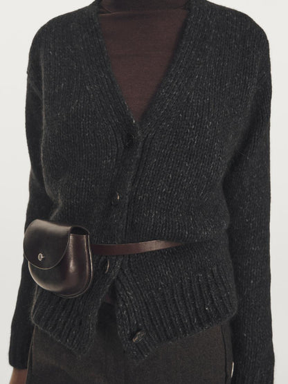 Wool blend V-neck cardigan