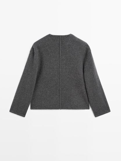 Knit cardigan with button detail