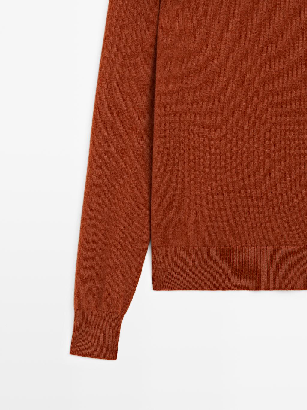 Wool blend sweater with scarf detail