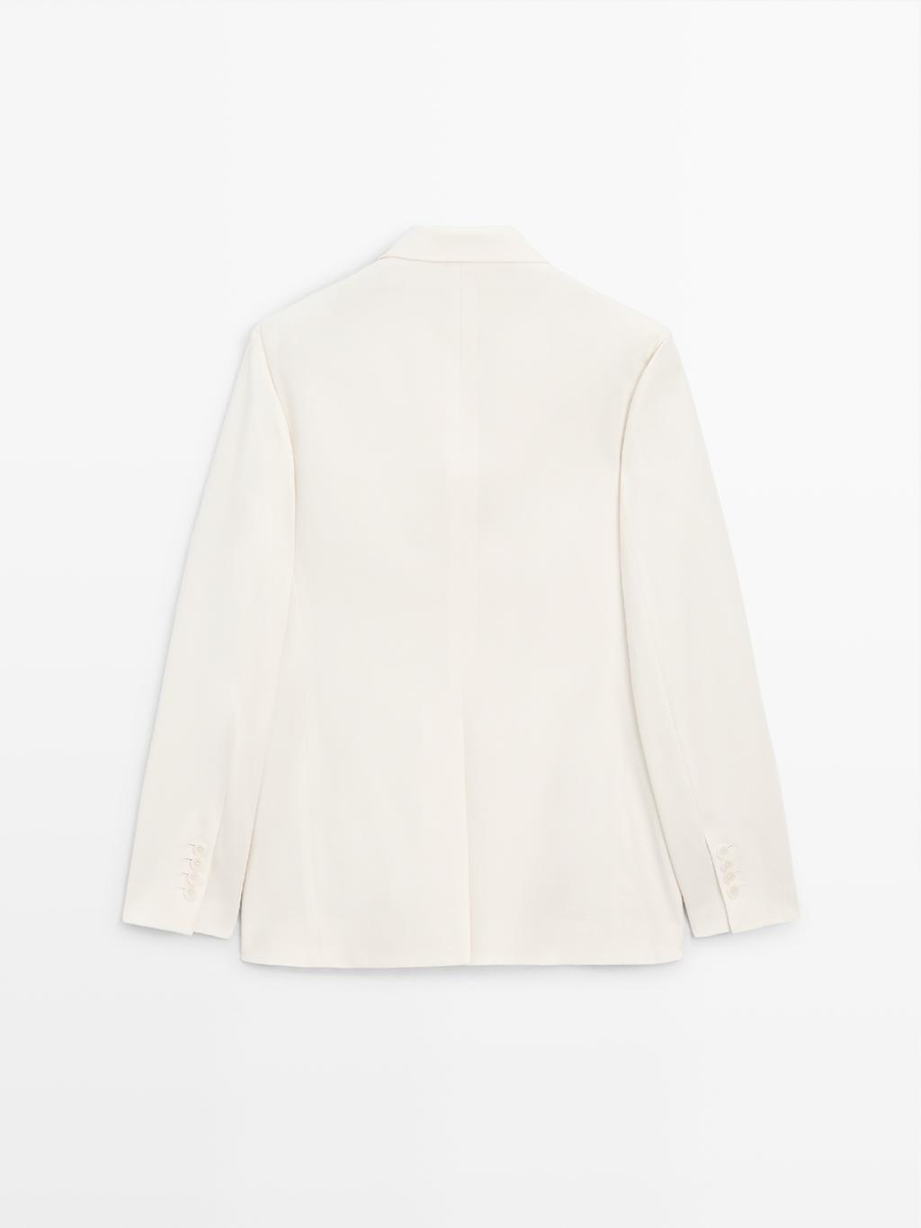 Wool blend crossover blazer - LIMITED