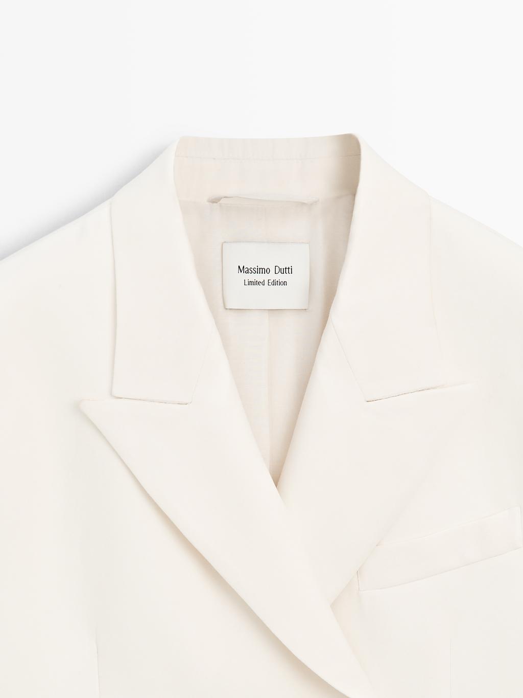 Wool blend crossover blazer - LIMITED