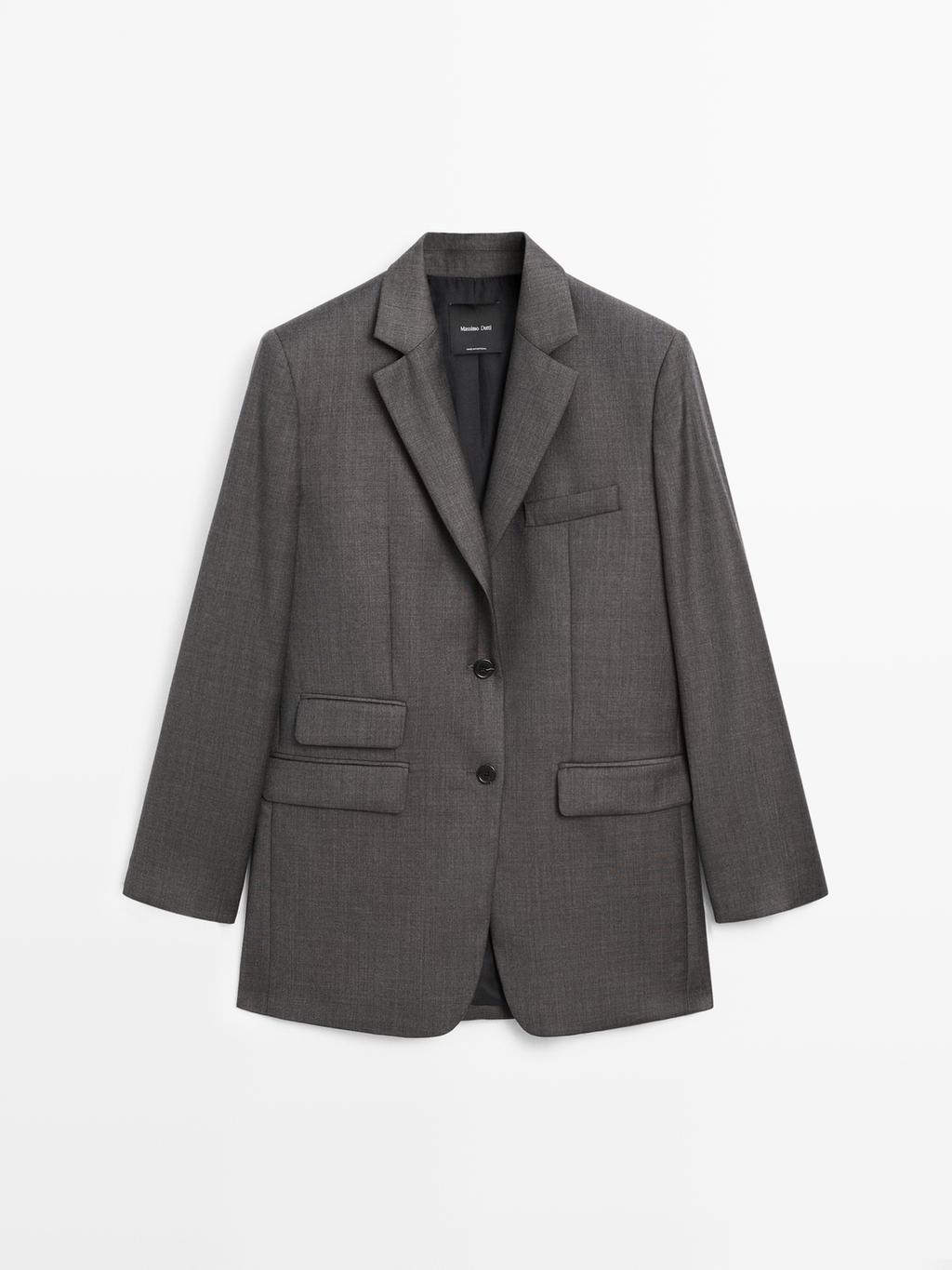 100% wool suit blazer