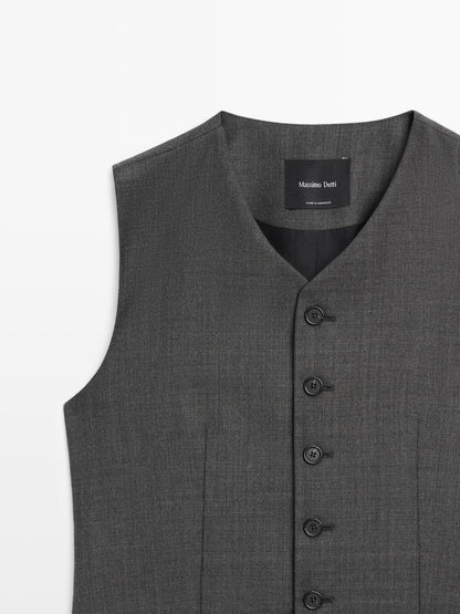 100% wool suit waistcoat