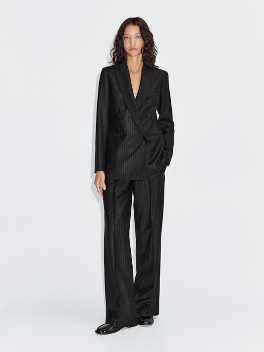 100% wool double-breasted blazer