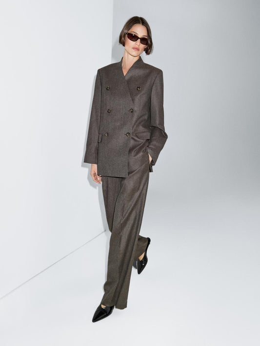 100% wool melange suit blazer