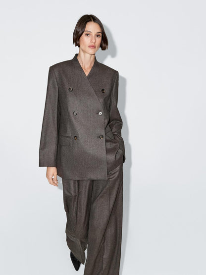 100% wool melange suit blazer