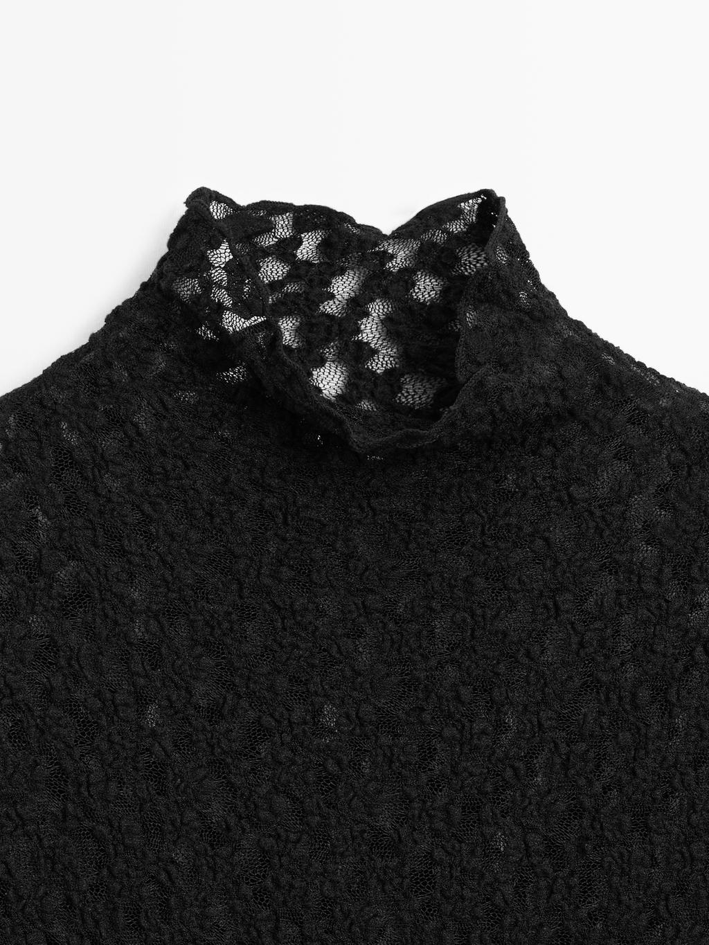 Long sleeve lace top