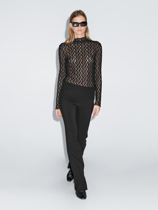 Long sleeve lace top