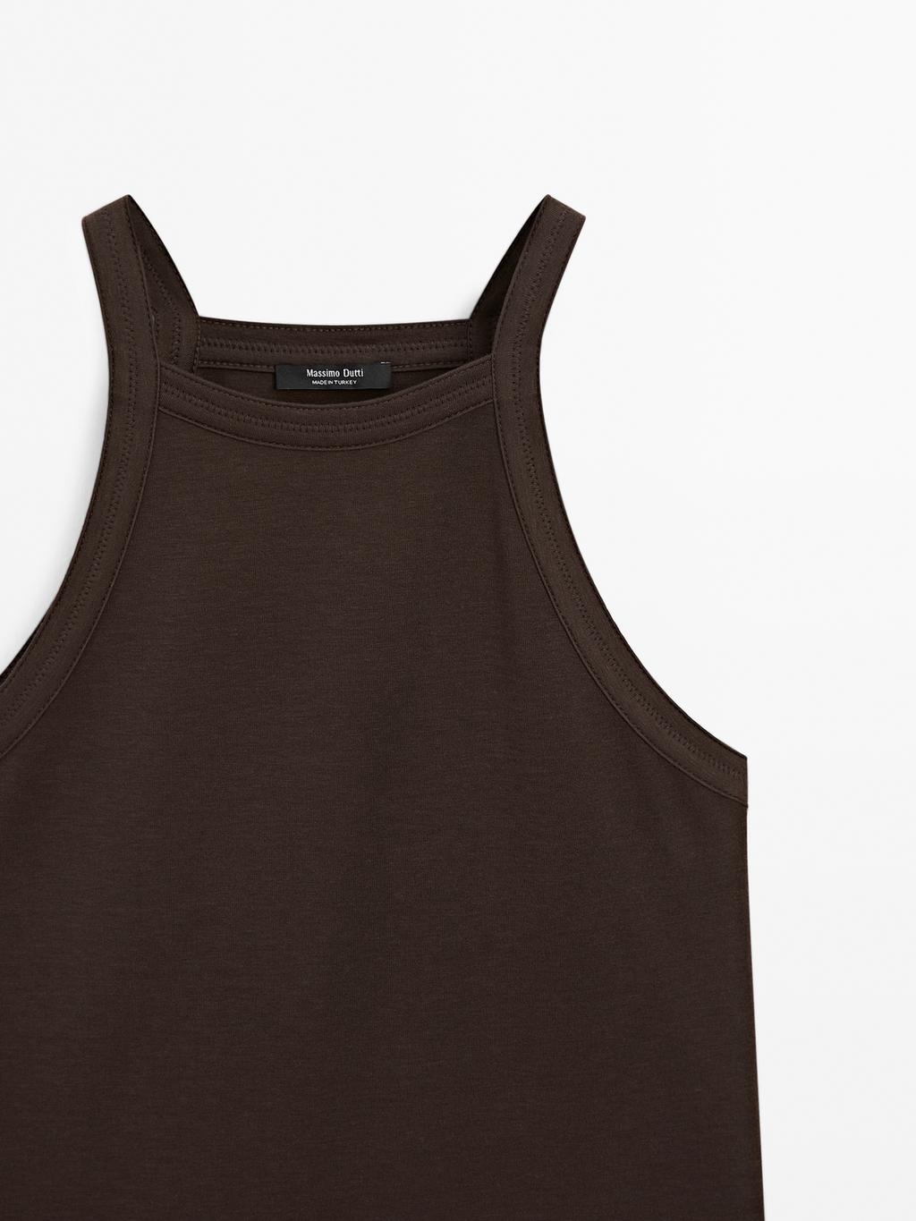 Cotton blend halter top