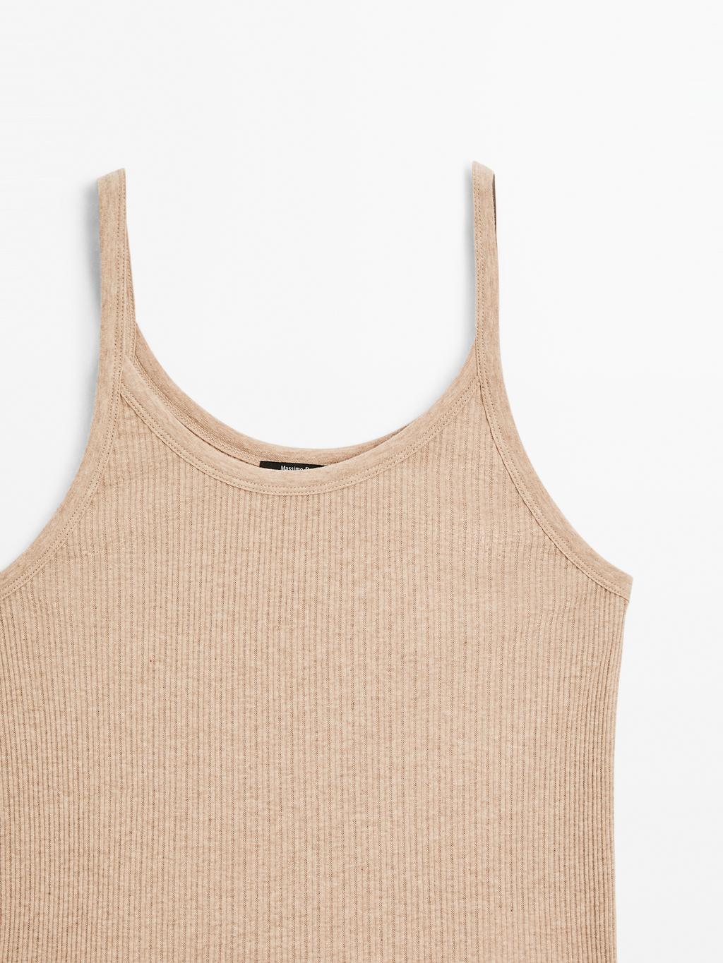 100% cotton marl strappy top