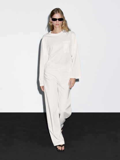 Oversize T-shirt with pocket details