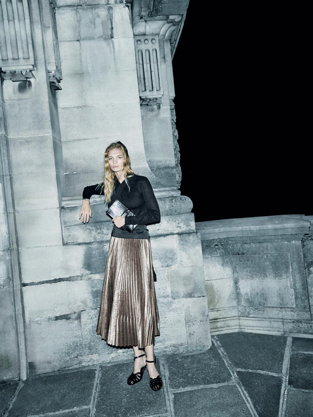 Lyocell and wool crossover top