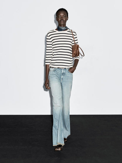 Striped 100% cotton T-shirt