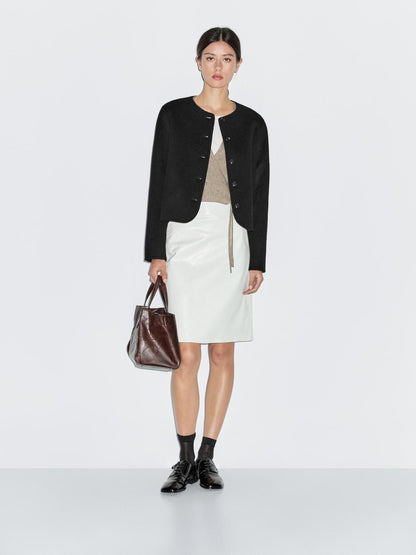 Short wool blend jacket