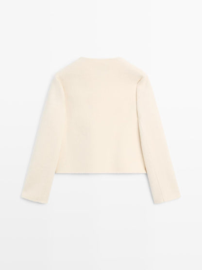 Short wool blend jacket