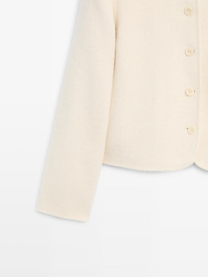 Short wool blend jacket